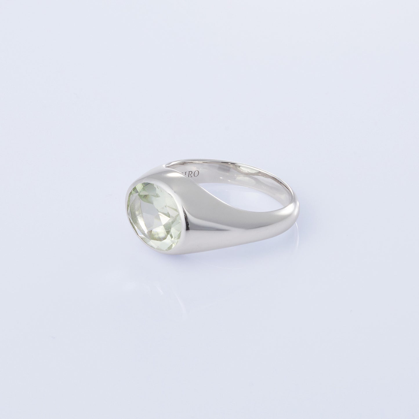 La mer Ring - Green Quartz / Silver