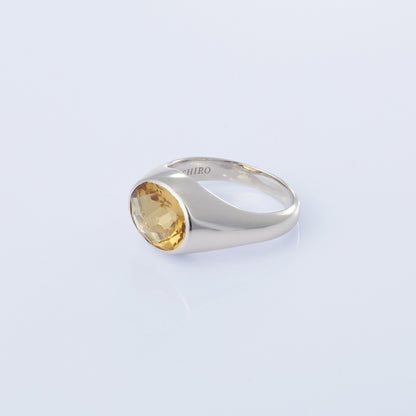La mer Ring - Champagne Quartz / Silver