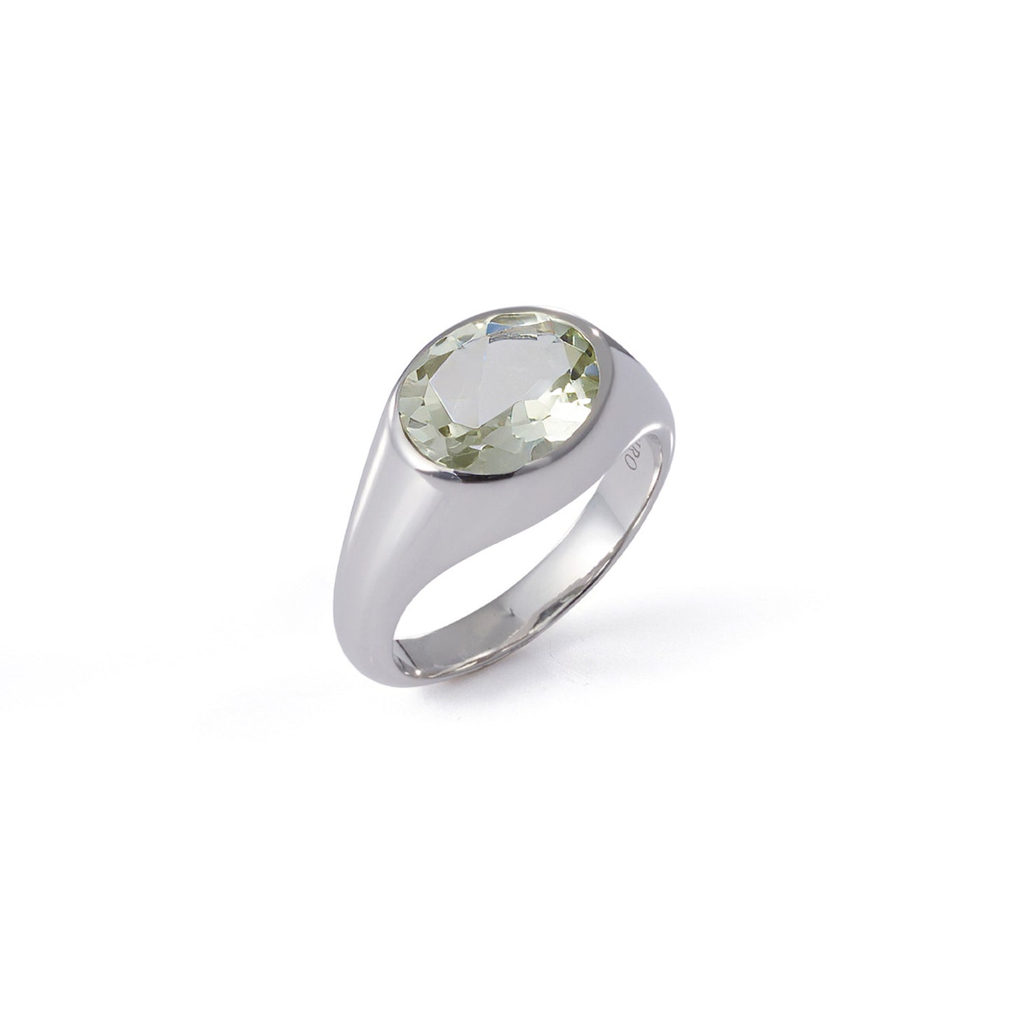 La mer Ring - Green Quartz / Silver