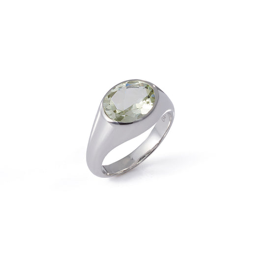 La mer Ring - Green Quartz / Silver