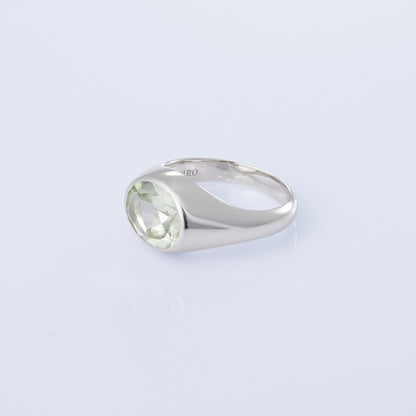 La mer Ring - Green Quartz / Silver