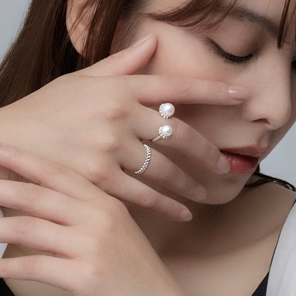 Thorn Pearl Ring - Silver