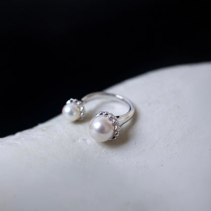 Thorn Pearl Ring - Silver